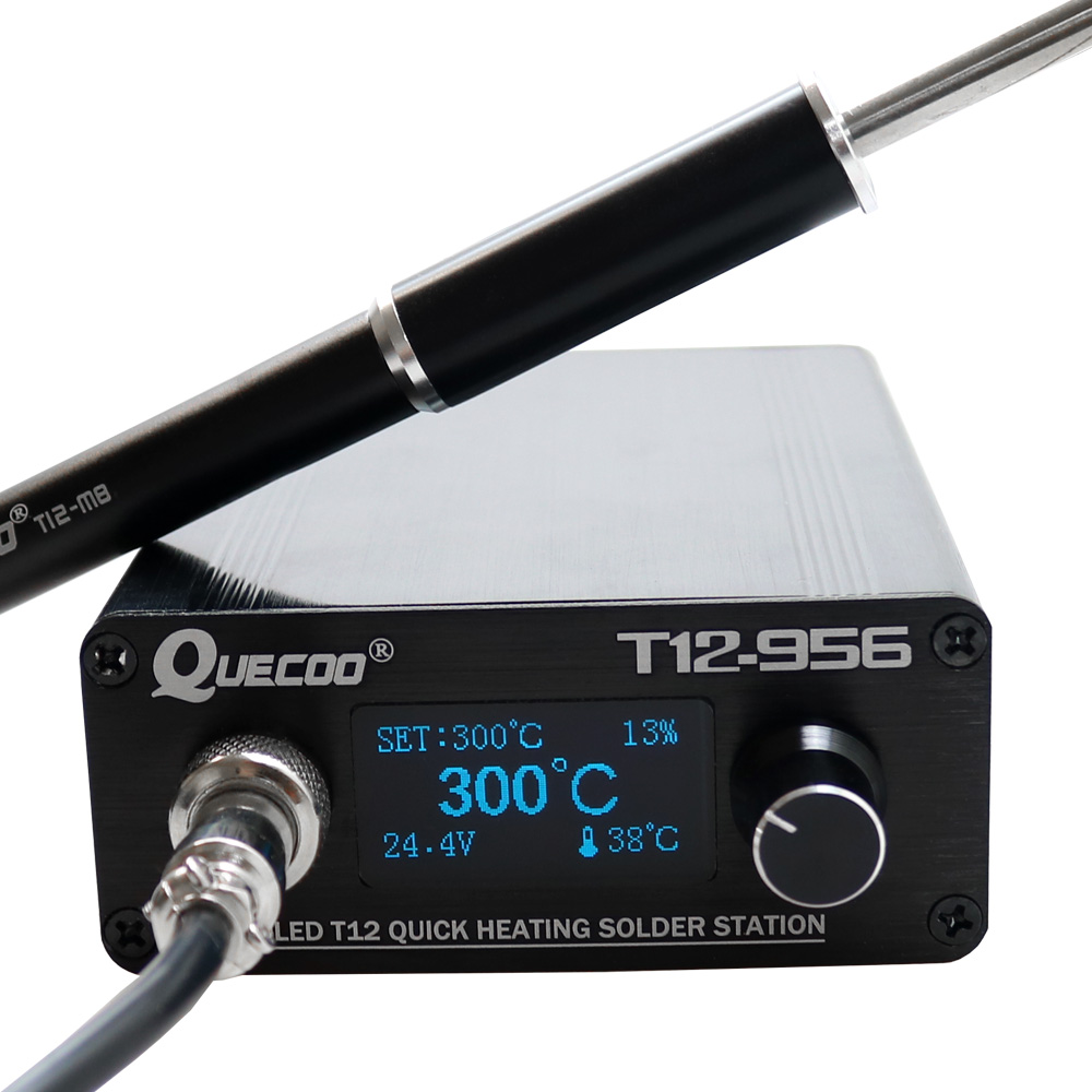 Soldering Station T12 Oled - Estación Digital de soldadura QUECOO T12-956,