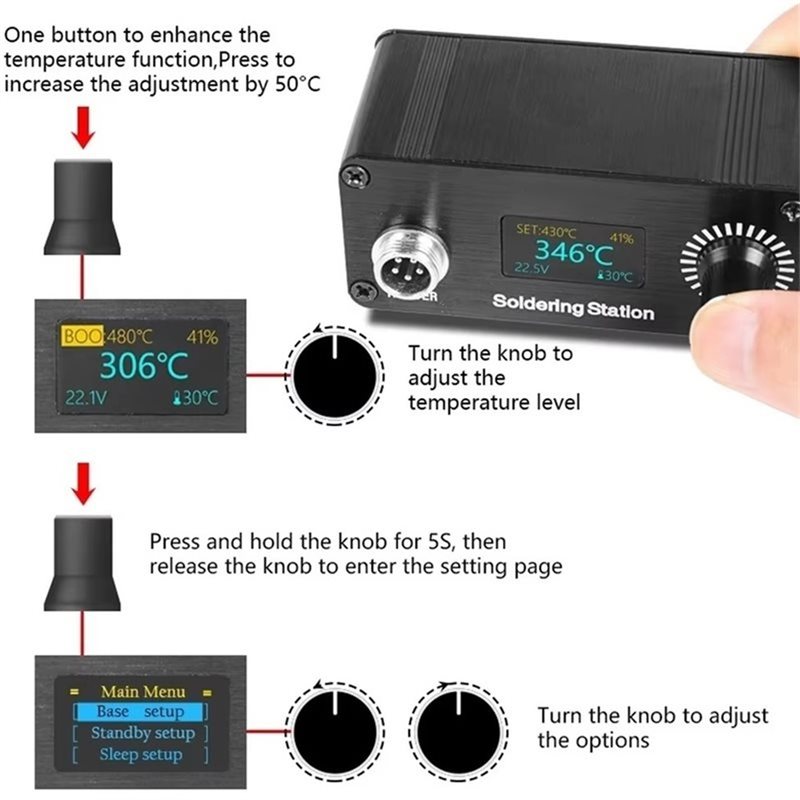 【A56X】Estación de soldadura di - Soldering Station T12 Oled reseña y precio