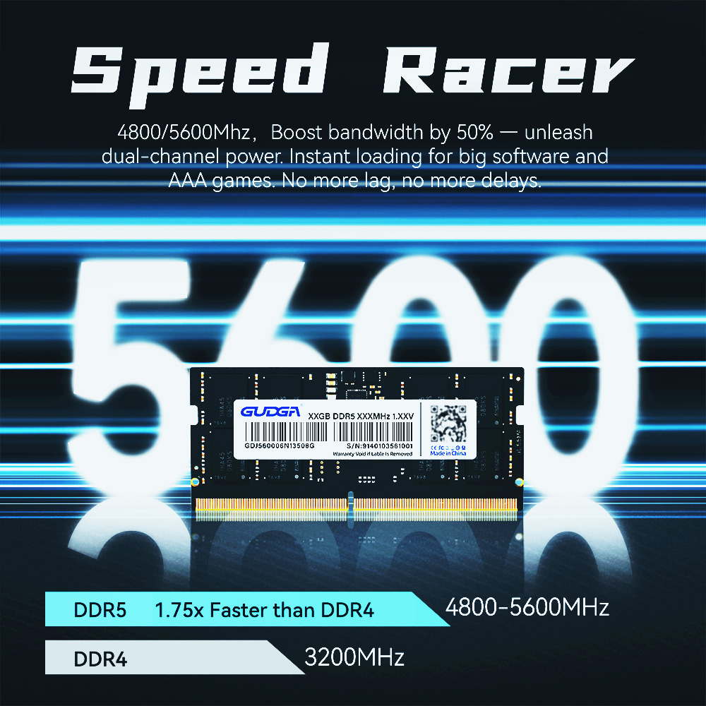 Memoria RAM GUDGA DDR5 de 8GB, - Khadas Vim4 8Gb reseña y precio